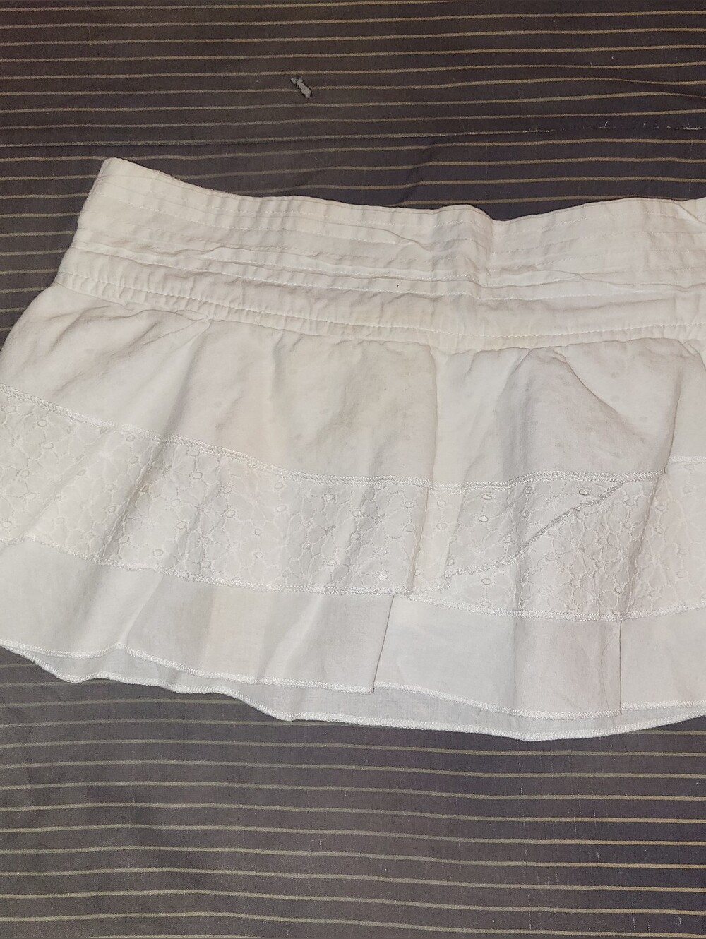 Maurices White Ruffle Layered Mini Skirt White Size Small